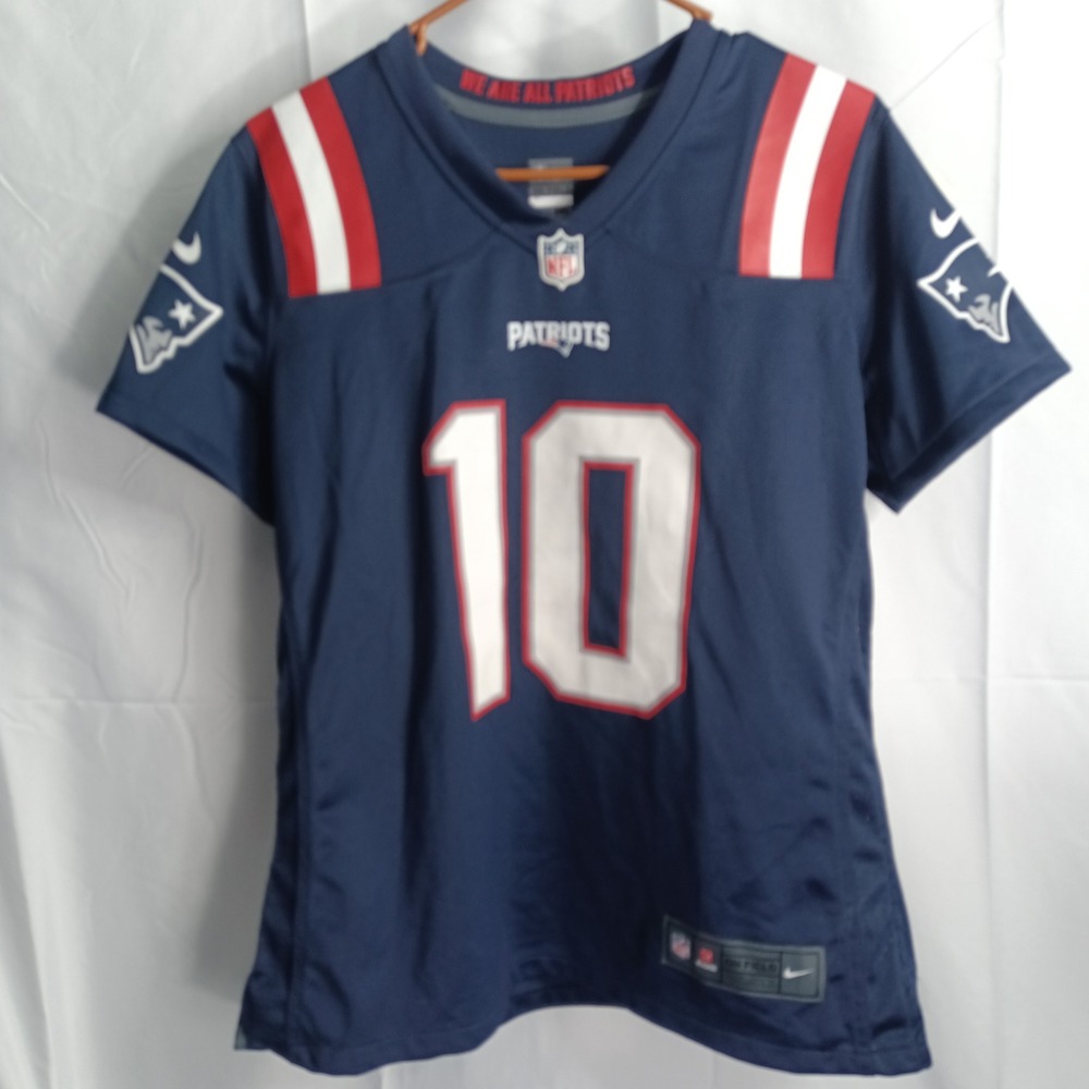 Nike NFL On Field New England Patriots Calderon 10 Jersey Womens Large Navy Blue